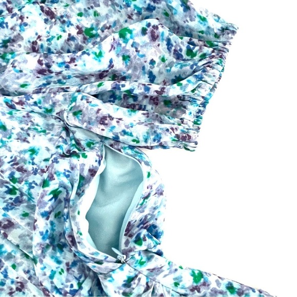 Suncoo Paris Clea Blue Ruffled Mini Dress - Picture 10 of 16